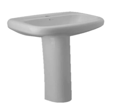 230 LAVABO VENECIA 1H  4"  8" CON PEDESTAL FV (Bone-Durazno-Gris) - Imagen 2