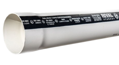 TUBO DESAGÜE 50MM X 3 METROS LARGO RIVAL INEN 1374