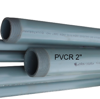 TUBO ROSCABLE AGUA POTABLE 2"x 6 METROS  INEN 2497 PLASTIDOR FABRICADO POR PLASTIGAMA