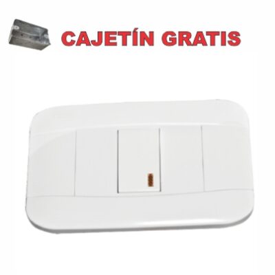 CONMUTADOR SIMPLE BLANCO VETO PLATA X