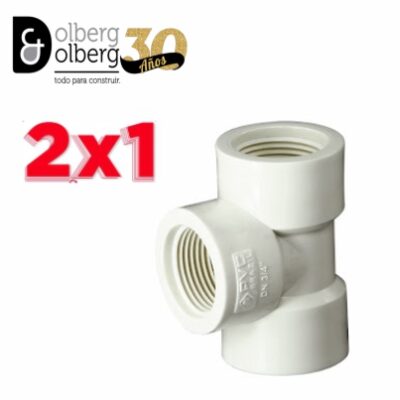 TEE PVC ROSCABLE 1/2 AKROS